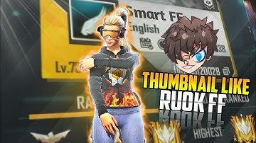 How to make Thumbnail like Ruok ff in Pixellab || Colonel || Ruok ff Thumbnail