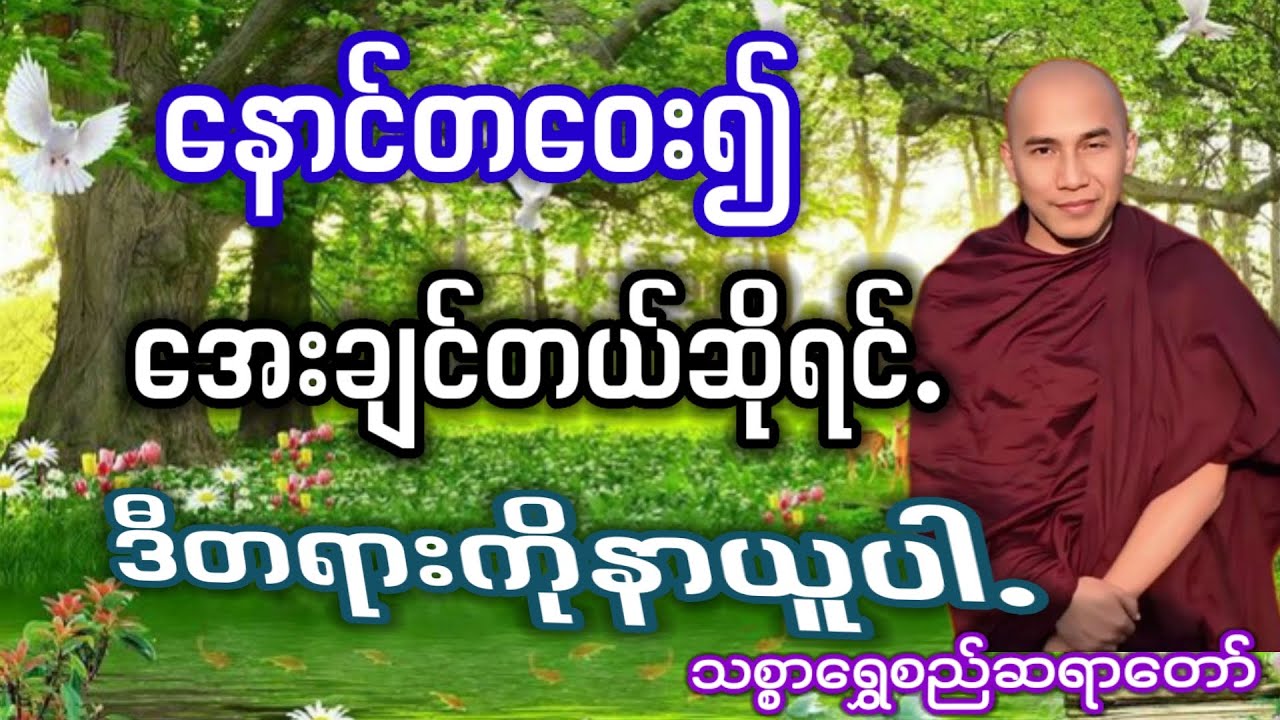 #နောင်တဝေး၍ အေးပါစေ#သစ္စာရွှေစည်ဆရာတော်#