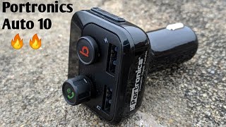 Portronics Auto 10 🔥🔥| Best bluetooth Audio Fm Transmitter & Car Fast  Charger unboxing and review