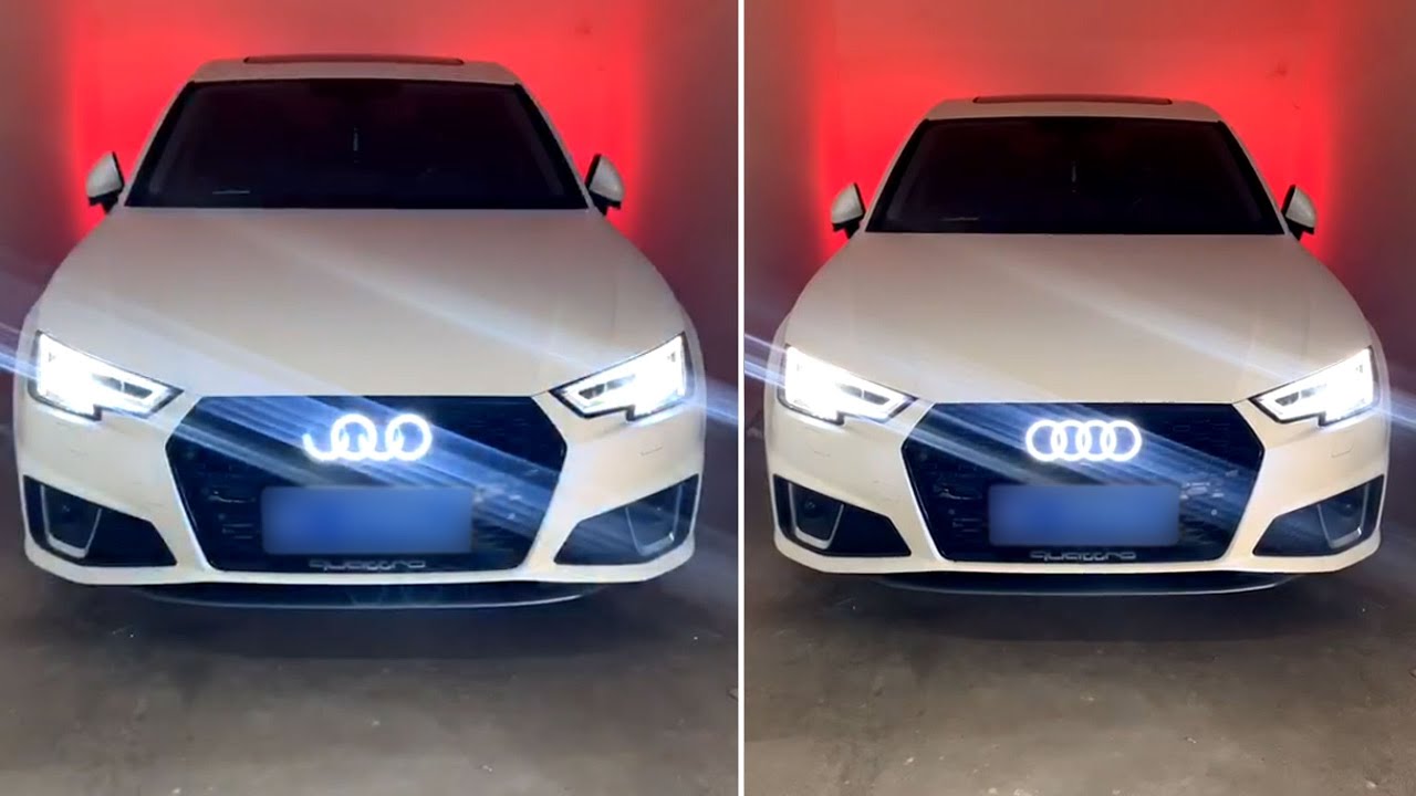 Dynamic Audi Rings  Audi Rings Light up 2021 ( Two Dynamic Effects) 