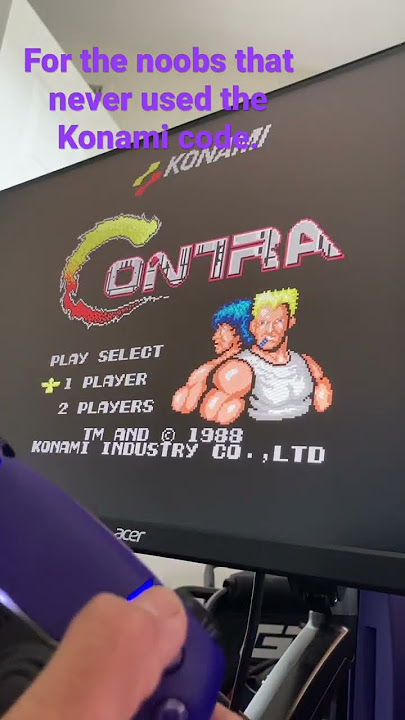 The Konami code in Contra on PS