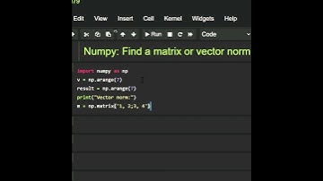 #python : numpy  find matrix or vector norm