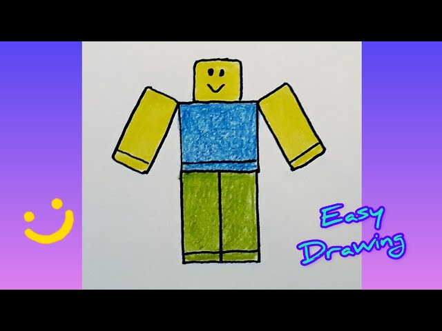 EASY How to Draw ROBLOX Noob 