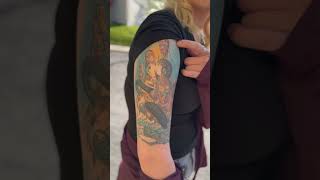 Girl has an amazing Circa Survive tattoo on her sleeve ￼