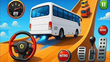 Bus Stunts Mega Ramp Racing - Impossible Driver Bus Simulator 3D - Bus Game  - Android Gameplay