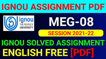 MEG-08 Solved Assignment 2022, MEG 8 Solved Assignment 2021-22 in English, MEG 8 Assignment