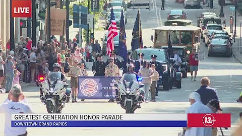 Honor parade celebrating Greatest Generation in Grand Rapids