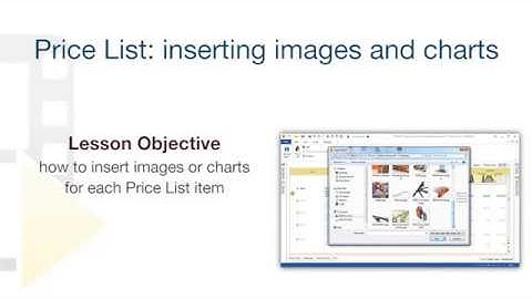 PriMus Tutorial - Price List: Insert Image - ACCA software