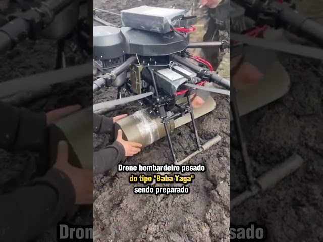 Drone Baba Yaga carregado com munição pesada