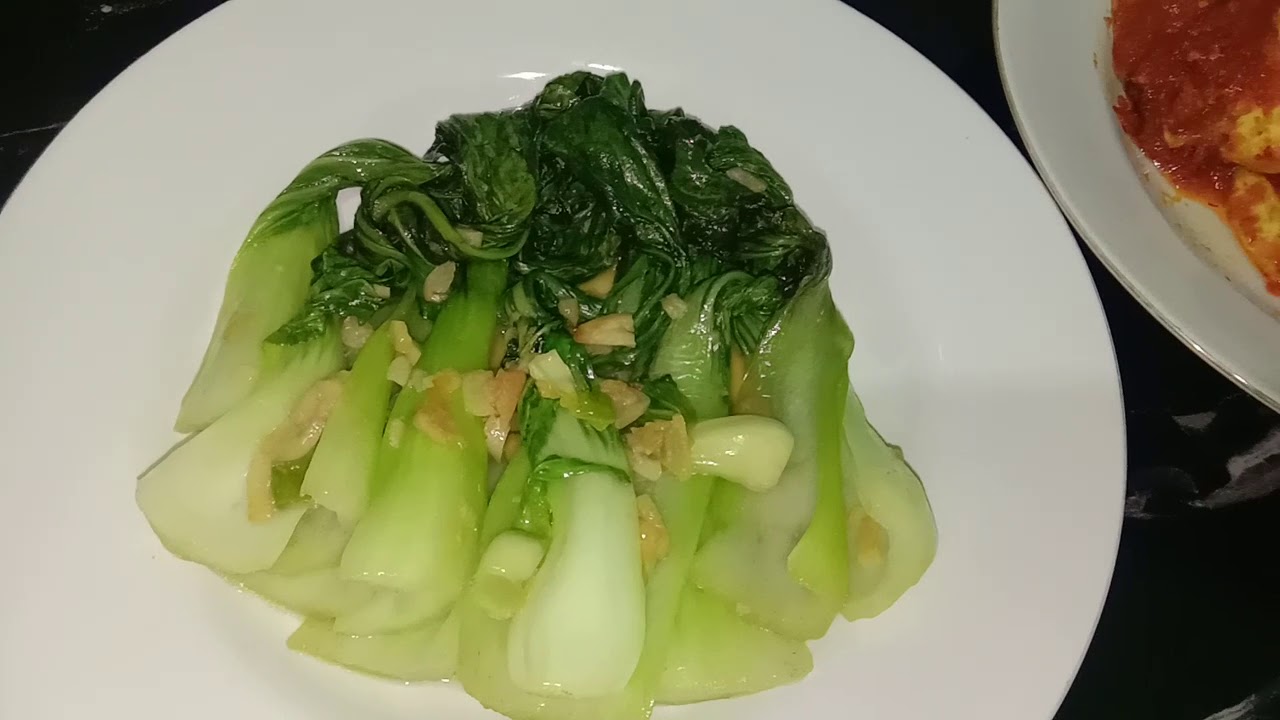 Bok Choy With Garlic and Telur Balado - First Time Cooking As A Wife