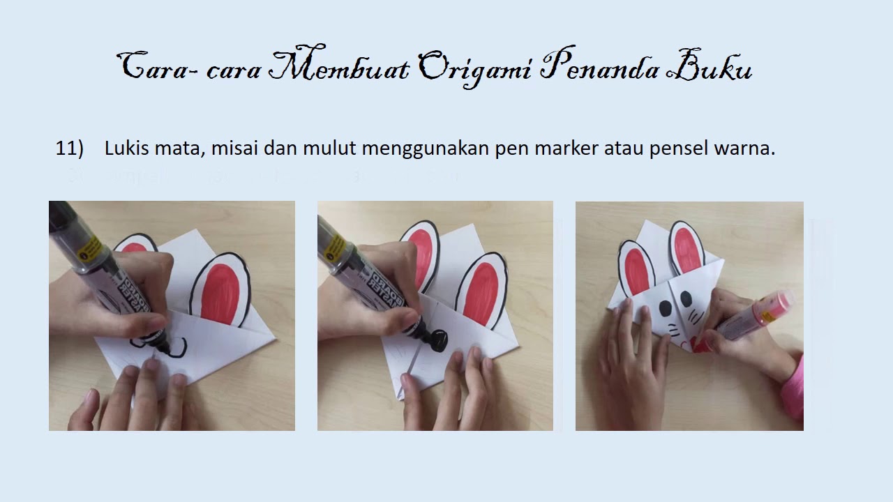 Penanda Buku Origami Comel Youtube