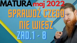 Matura matematyka podstawa maj 2022 Zadania zamknięte 1-8 screenshot 5