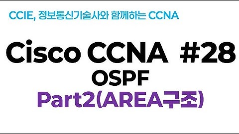 시스코(Cisco) CCNA #28(OSPF 라우팅 프로토콜) part2(OSPF 계층적 AREA 구조)