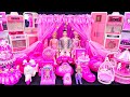 12 Minutes Satisfying with Unboxing Pink Barbie Princess Bedroom Dream, Cute Mini Furniture Toy ASMR