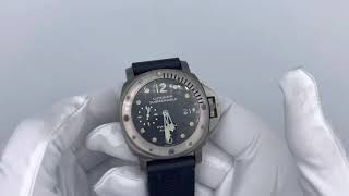 Vidéo: Montre Panerai Submersible Titane Automatique de 2003 Réf : OP6562. Full set