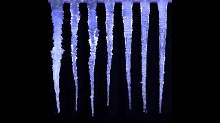 7 ripply icicles growing from 8 rotational points of view (time lapse)