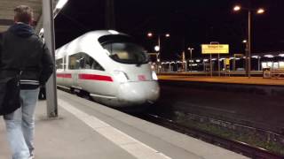 Deutsche Bahn (DB) Intercity Express (ICE) Train arrives in Stuttgart, Germany
