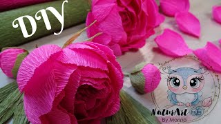 Tutorial: Come Realizzare Fiori di Carta Crespa Peonie / Paper Flowers Peony