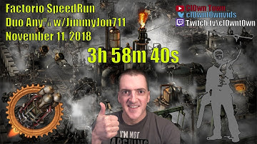 Factorio Speedrun - v0.16.51 - Duo Any% w/JimmyJon711 -  3h58m40s