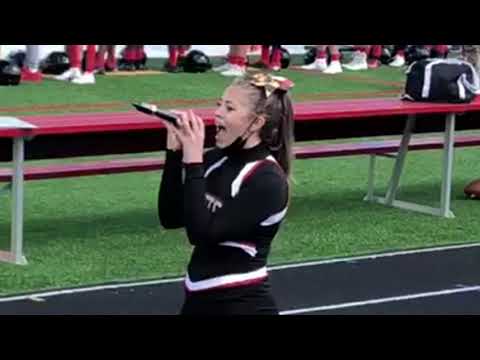 Sydney Smith Crofton high school cheerleaders sings national anthem