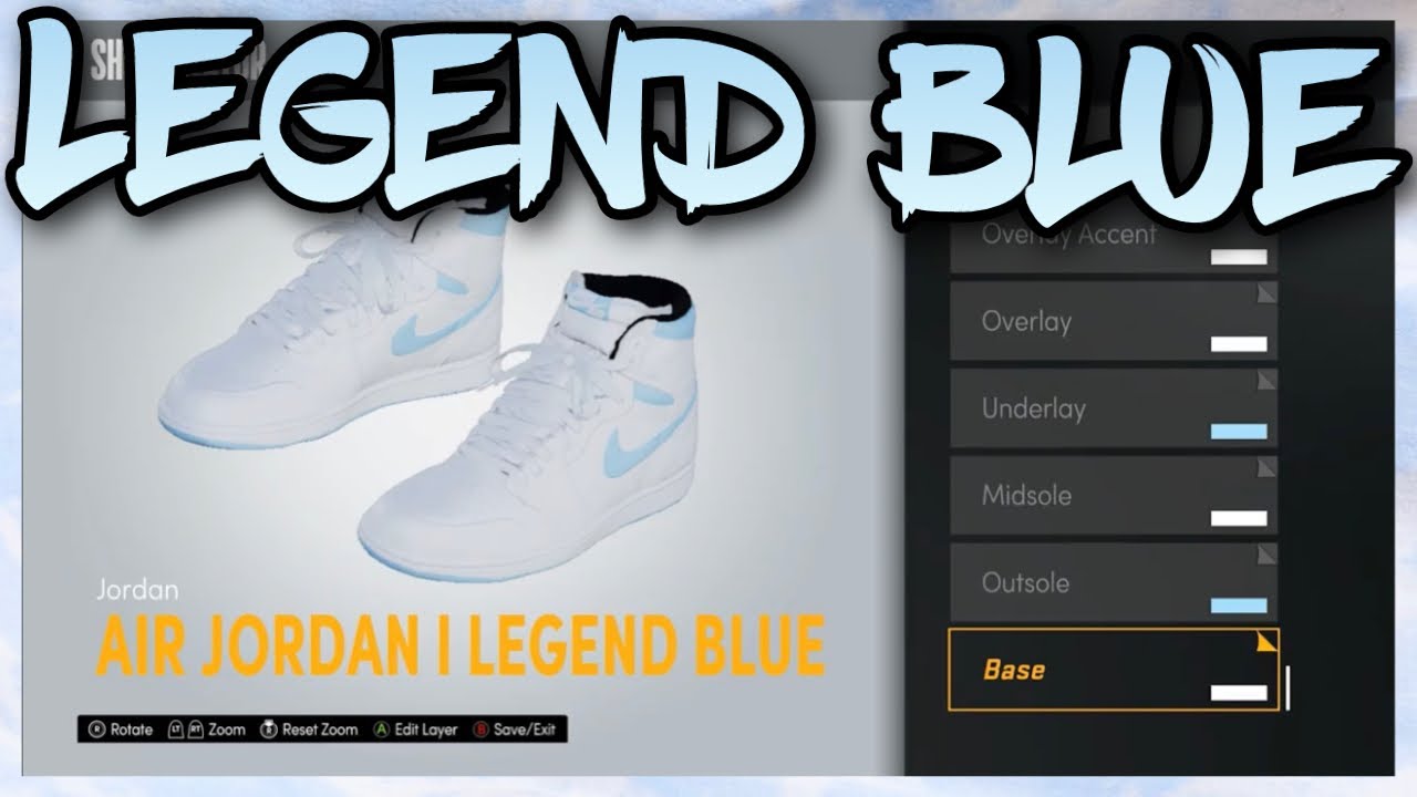 HOW TO MAKE Air Jordan 1 "Legend Blue" IN NBA 2K21! NBA 2K21 Shoe