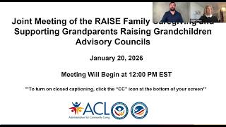 Joint RAISE and SGRG Advisory Council Meeting - January 20, 2026