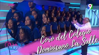 De visita el coro juvenil del Colegio Dominicano de La Salle, quienes cantan en honor a las #madres