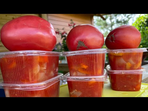 Томаты. ЗАМОРОЗКА на зиму. ВКУСНО! Три вида заморозки.