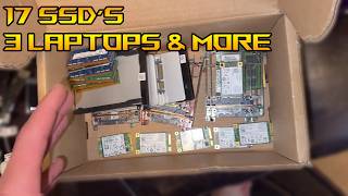 E-CYCLING HAUL! 17 SSD's! 3 laptops + an old iBook G4 + repairing curved Samsung monitor.