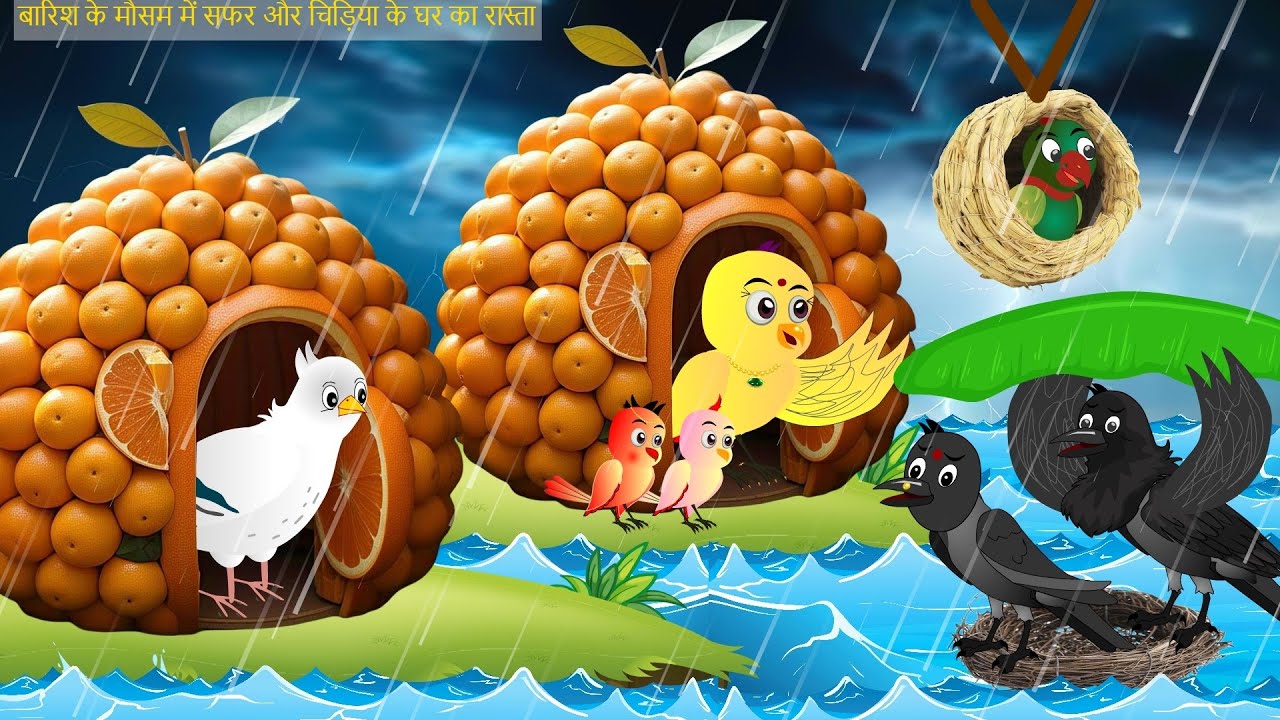 गर्मी के मौसम में बारिश | Barish Chidiya New Episode | Chidiya Wala Cartoon | Rano Chidiya Ki Kahani