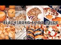 BLACKSBURG FOOD GUIDE *places you must eat as a hokie at Virginia Tech*