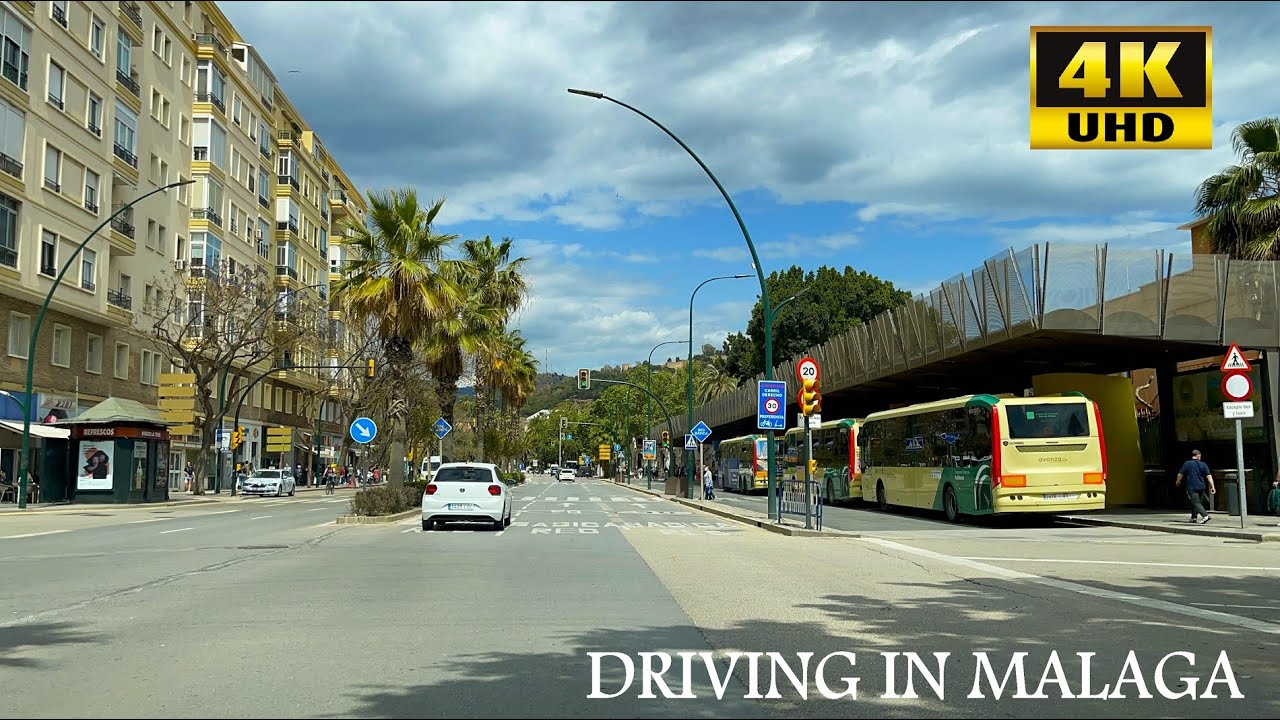 Driving in Málaga, Spain - 4K UHD - Driving Downtown - Driving Tour