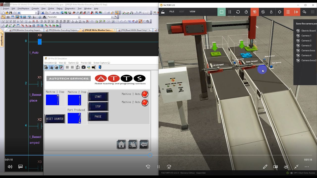 [GX Work 2 - Factory IO] - Assembler project | Lập trình PLC Mitsubishi ...