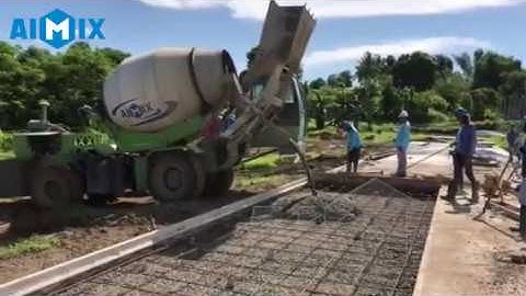 AIMIX AS3.5 Self Loading Concrete Mixer Working in the Philippines