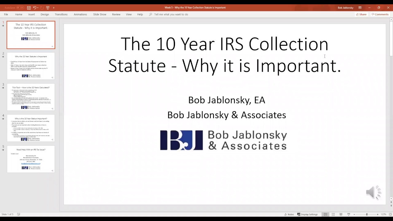Why The Irs 10 Year Statute Of Limitations Is Critical If You Have Tax Debt!