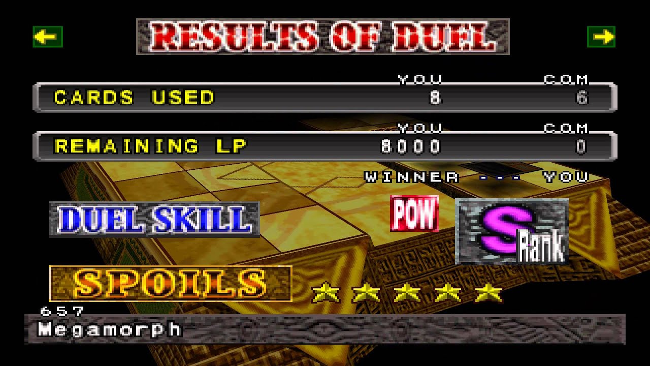 password da carta megamorph yu gi oh forbidden memories