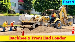 CAT® BACKHOE & FRONT END LOADER in Action (Part 9/12) ~ Water Main Replacement Project 