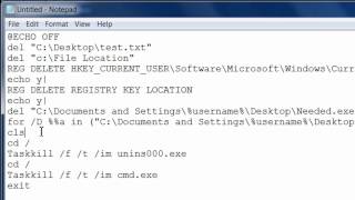 Creating a Batch File