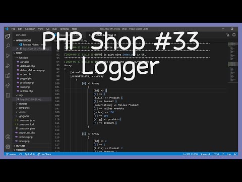 Eigenen PHP Logger bauen und Mail Template anpassen - PHP Online Shop tutorial | Part 33