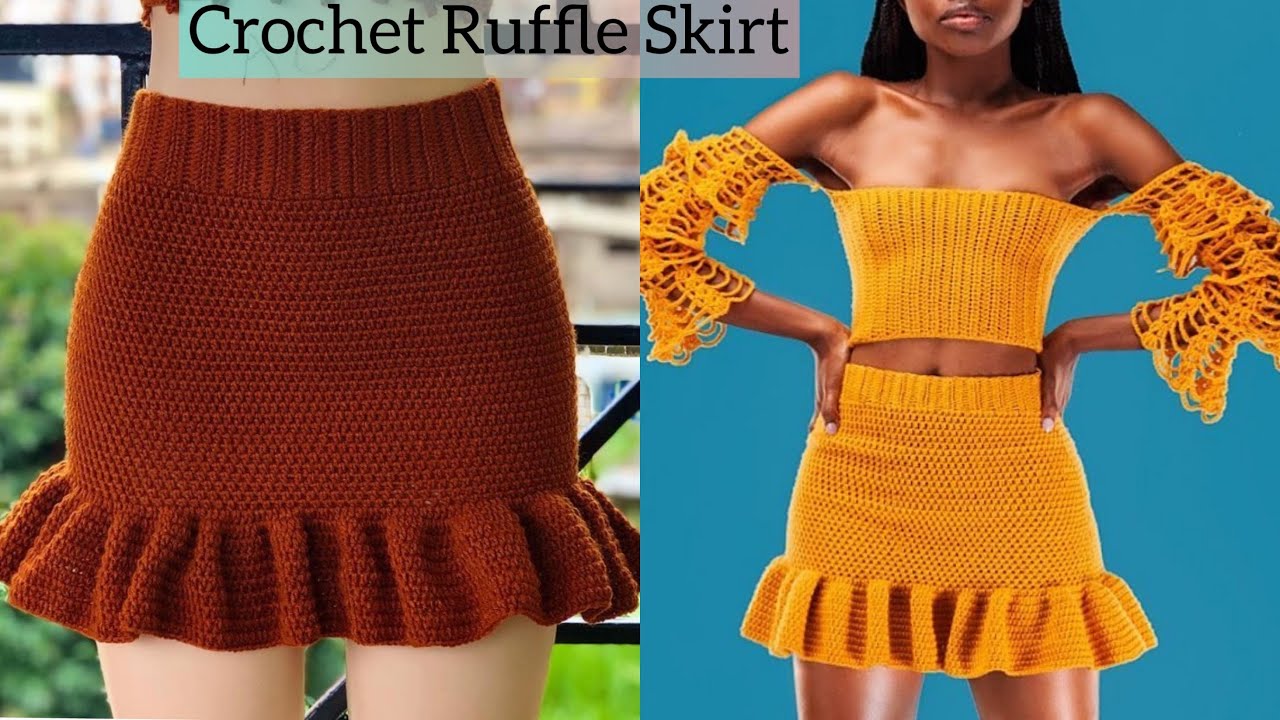 How To Crochet A Ruffle Skirt / Beginner Friendly - YouTube