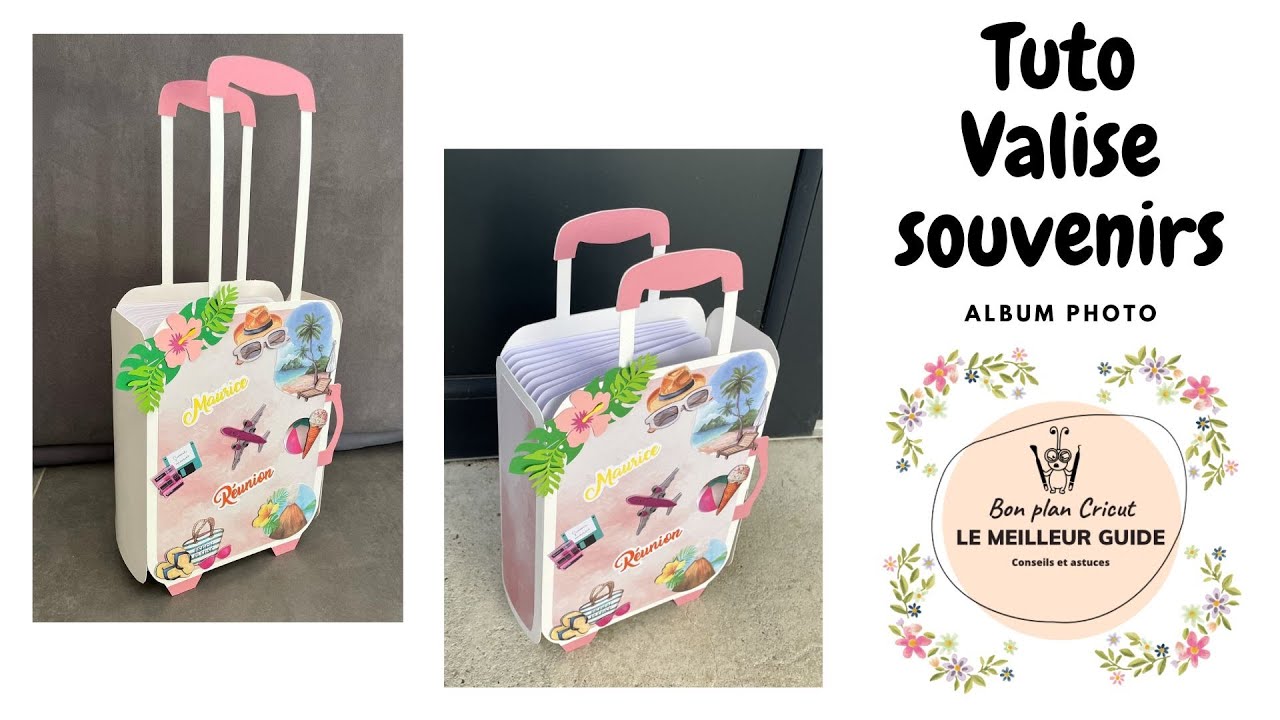 Tuto Valise souvenirs - album photo - Avec ou sans Cricut - Scrap - YouTube