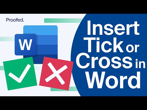 How to insert a tick or cross symbol in Microsoft Word and Excel