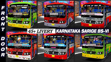 KARNATAKA SARIGE BS6 (KMS - FRONT DOOR) LIVERY PACK - 45+ SKINS - BUSSID - DOWNLOAD NOW