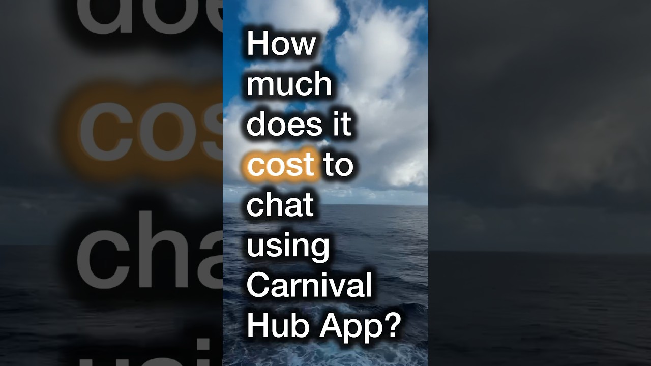 WHAT IS THE COST TO CHAT USING CARNIVAL HUB APP? 