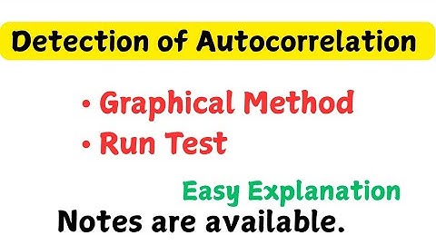Detection of Autocorrelation by Graphical Method and Run Test #econometrics.