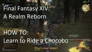 Final Fantasy XIV: How to Learn to Ride a Chocobo (And Equip Armour) !! Details