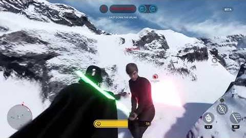 Star Wars battlefront Beta Darth Vader vs Luke Skywalker