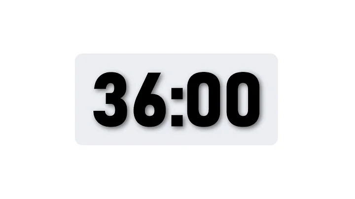 36 Minute Timer - Minimal Countdown Timer [Light Theme]