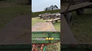 Tandem Ursus 🤣🤣🤣 #drewno #ursusc330 #przyczepa #funny