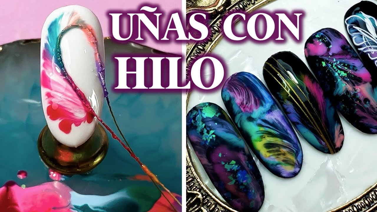 NUEVA tendencia UÑAS con HILO - decoración de uñas con hilo - Técnica  String Pull - #quedateencasa - thptnganamst.edu.vn